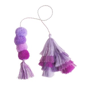 Bogg Bag Bauble - Purple Rain Double Tassel | SQLZVH345